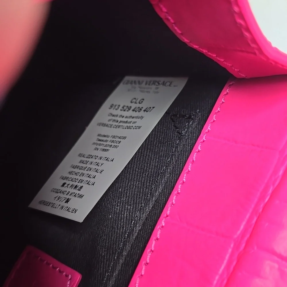 Versace Versus Pink Crossbody, Clutch Bag New With Tags